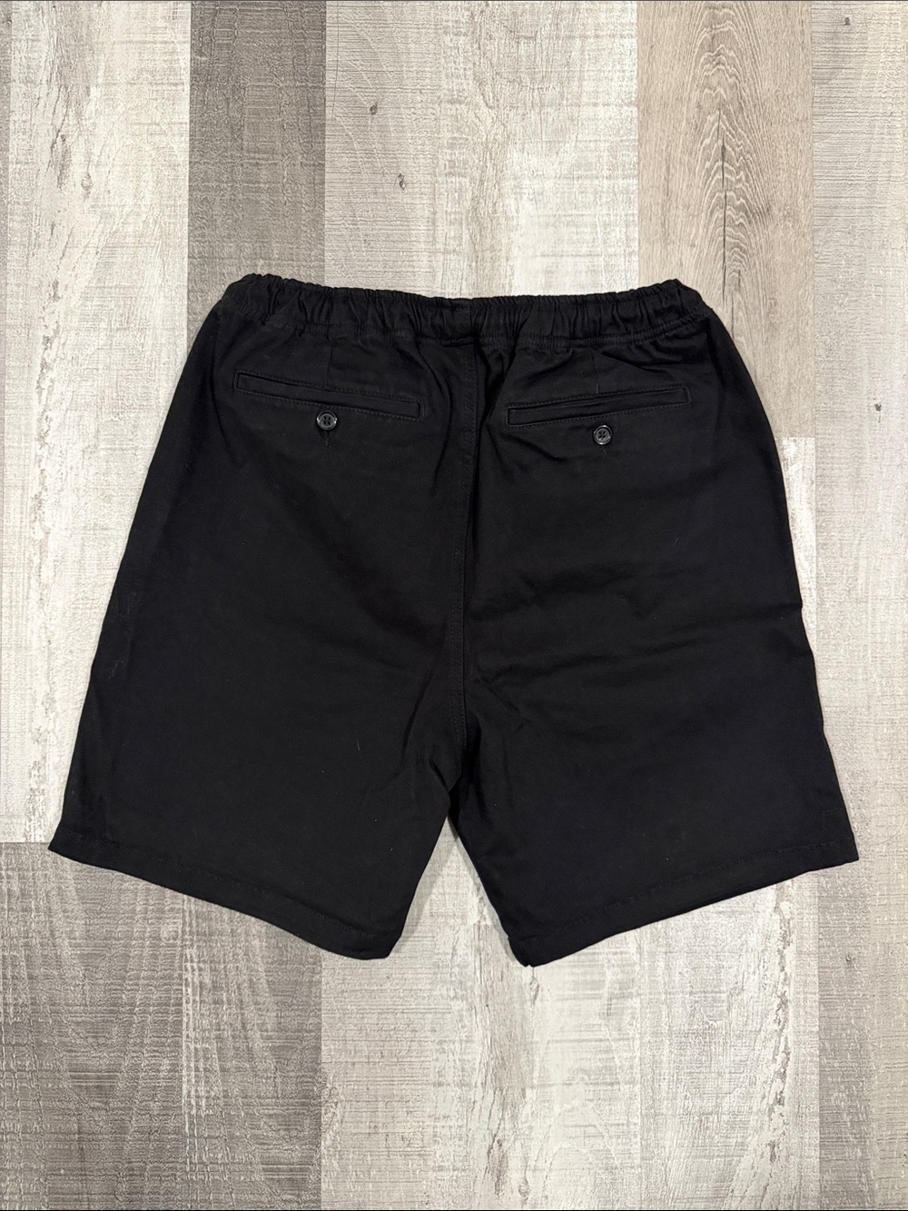 Men's Black Cargo-Style Drawstring Shorts with Bad Monday Crying Heart Logo - Picture 2 of 2